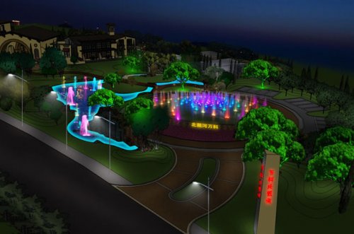 別墅園林廣場音樂噴泉