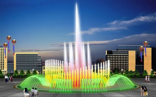 購物廣場旱地噴泉